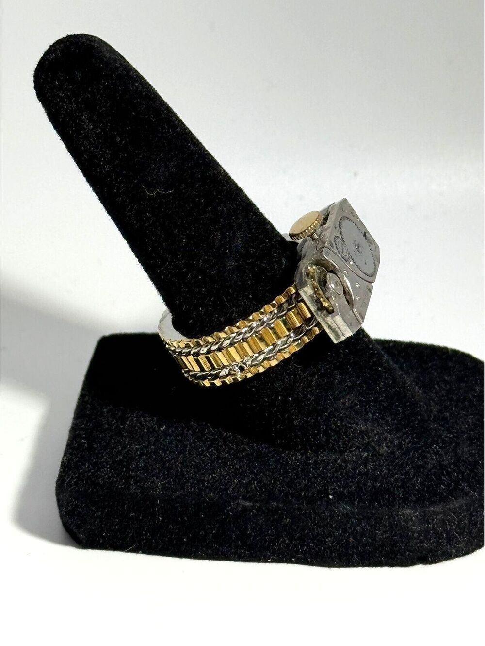 Handmade Steampunk Ring Made from Vintage Elgin Watch Movement - Picture 2 of 4